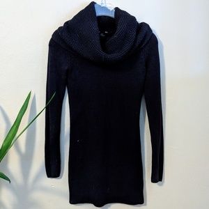 Knit Cowl Neck Sweater Dress